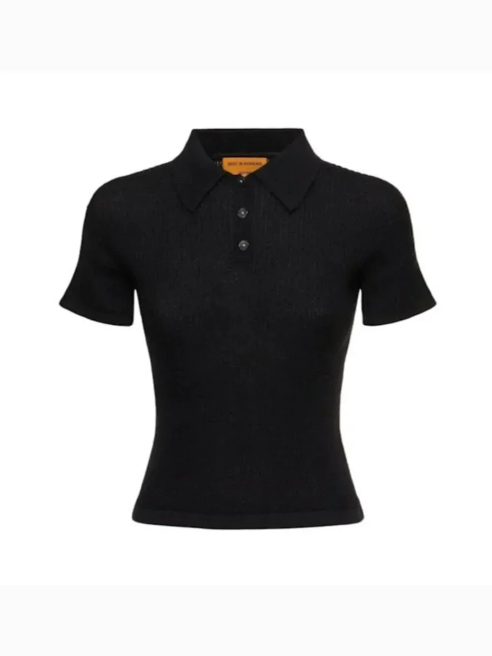 Manning Cartell Black Cropped Ribbed Polo Top S - Picture 6 of 6